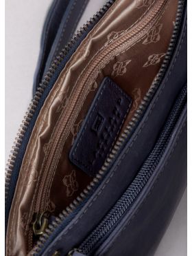 Harstone Mini Leather Cross Body Bag in Blue