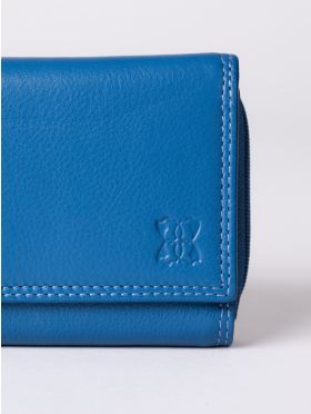 Small Leather Purse in Blue