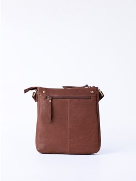 Harstone Large Leather Cross Body Bag in Tan
