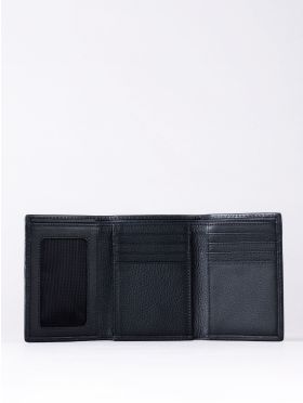 Allerdale Leather Tri-Fold Wallet in Black