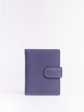Small Leather Tab Purse in Purple