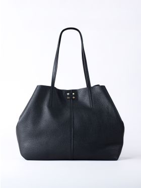 Tarraby Leather Tote Bag in Black