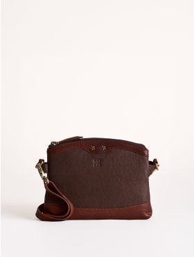 Hartsop Zip Leather Cross Body Bag in Brown