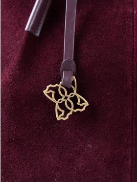 Mirehouse Suede Tote Bag in Berry