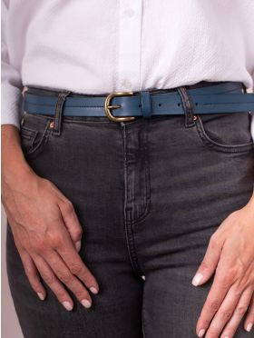 Kendal Leather Belt in Legion Blue