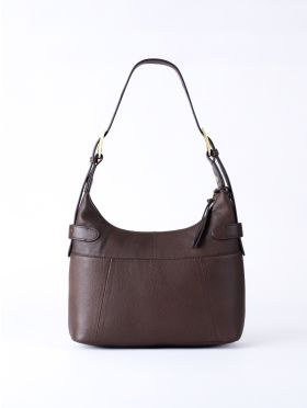 Newby Leather Hobo Shoulder Bag in Chocolate