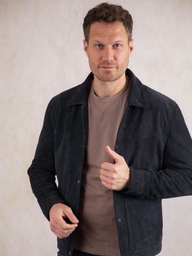 yilon COTTON LACE SUÈDE OP JACKET STAFF BLOG〉Crop suède jacket / Cotton lace suède op – YILON