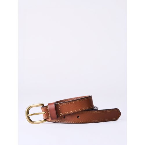 Keisley Twin Stitch Lakeland Leather Belt in Tan