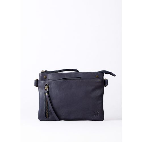 Harstone Mini Leather Cross Body Bag in Blue