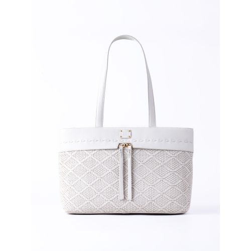 Wasdale Leather Tote Bag in Off White