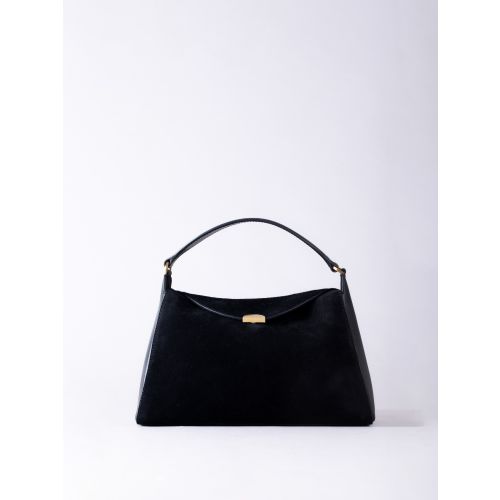 Hardwick Leather and Suede Cross Body Bag in Black