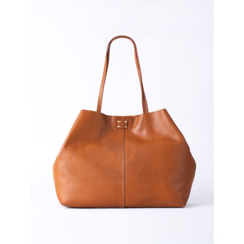 Tarraby Leather Tote Bag in Tan
