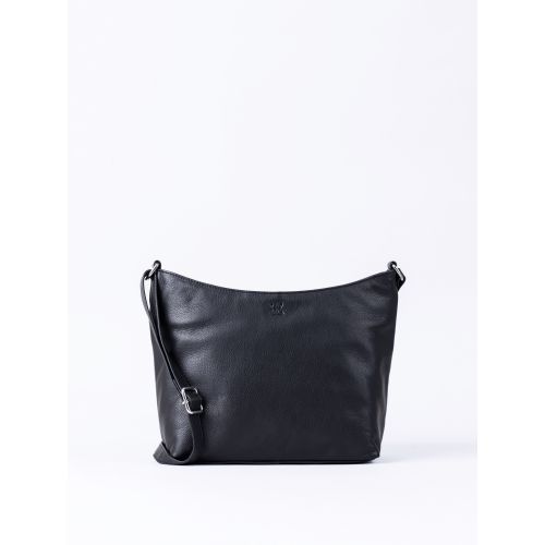 Grasmere Leather Cross Body Bag in Black