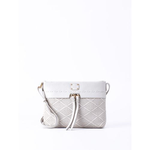 Wasdale Leather Cross Body Bag in Off White