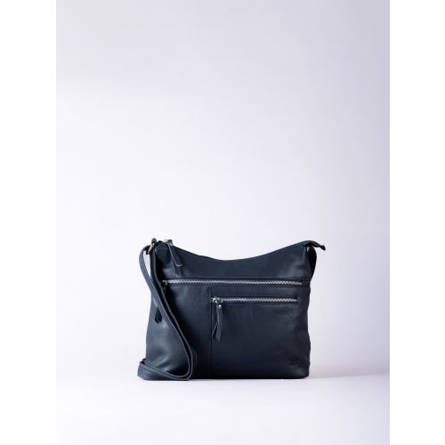 Winleigh Leather Shoulder Bag in Navy