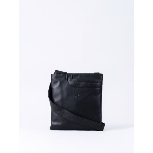 Allerdale Leather Cross Body Bag in Black