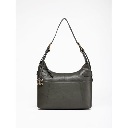 Newby Leather Hobo Shoulder Bag in Green