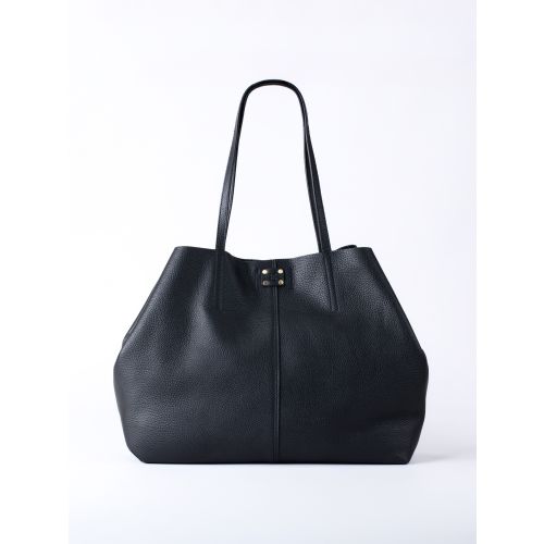 Tarraby Leather Tote Bag in Black