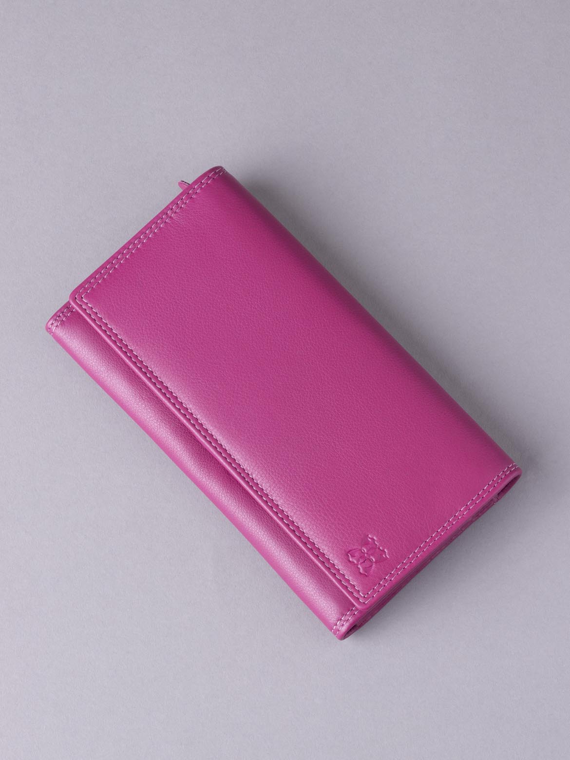 Lakeland Leather Large Leather Purse in Cranberry Pink Lakeland Leather
